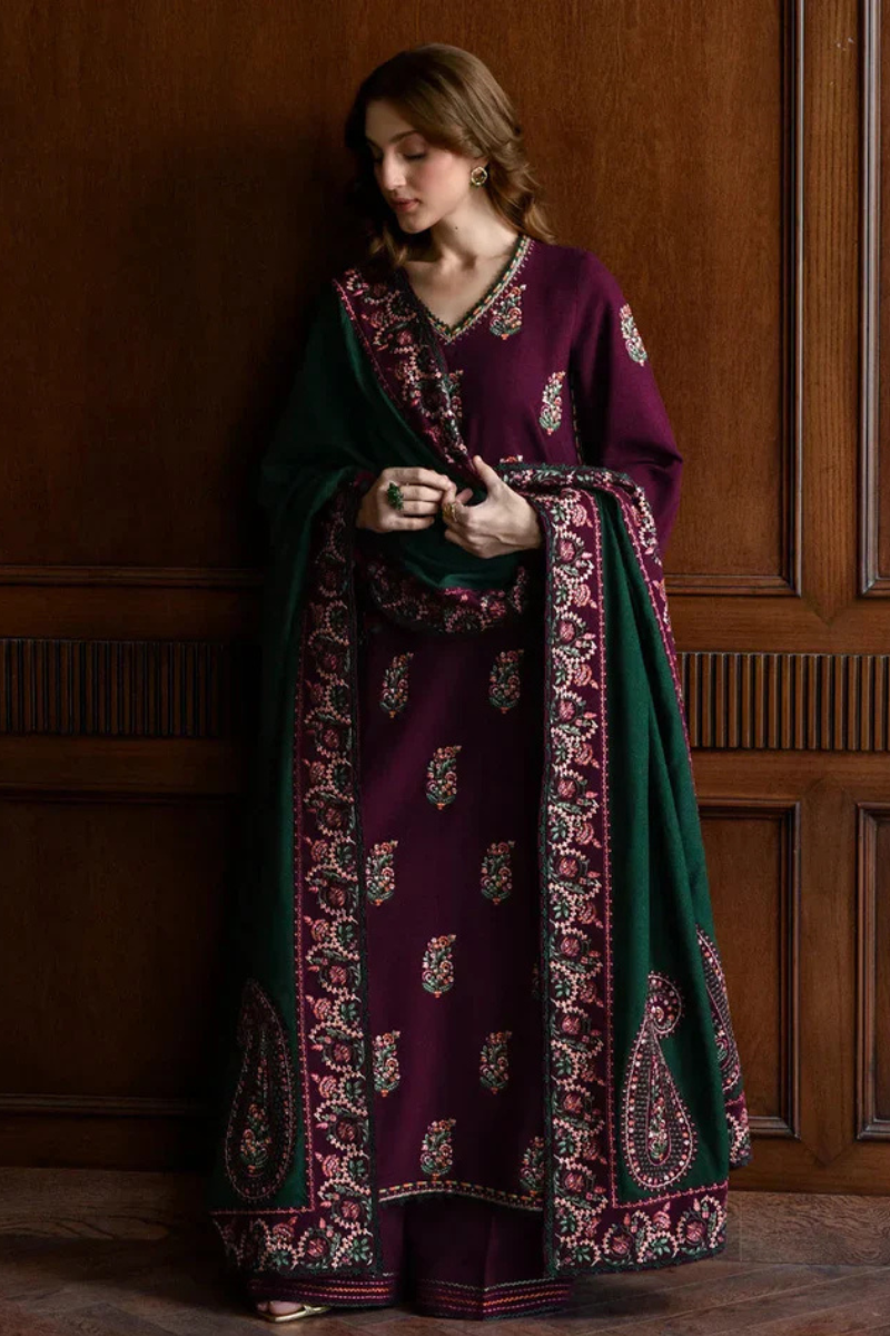 3PC Embroidered Shirt with Embroidered Dupatta-5168